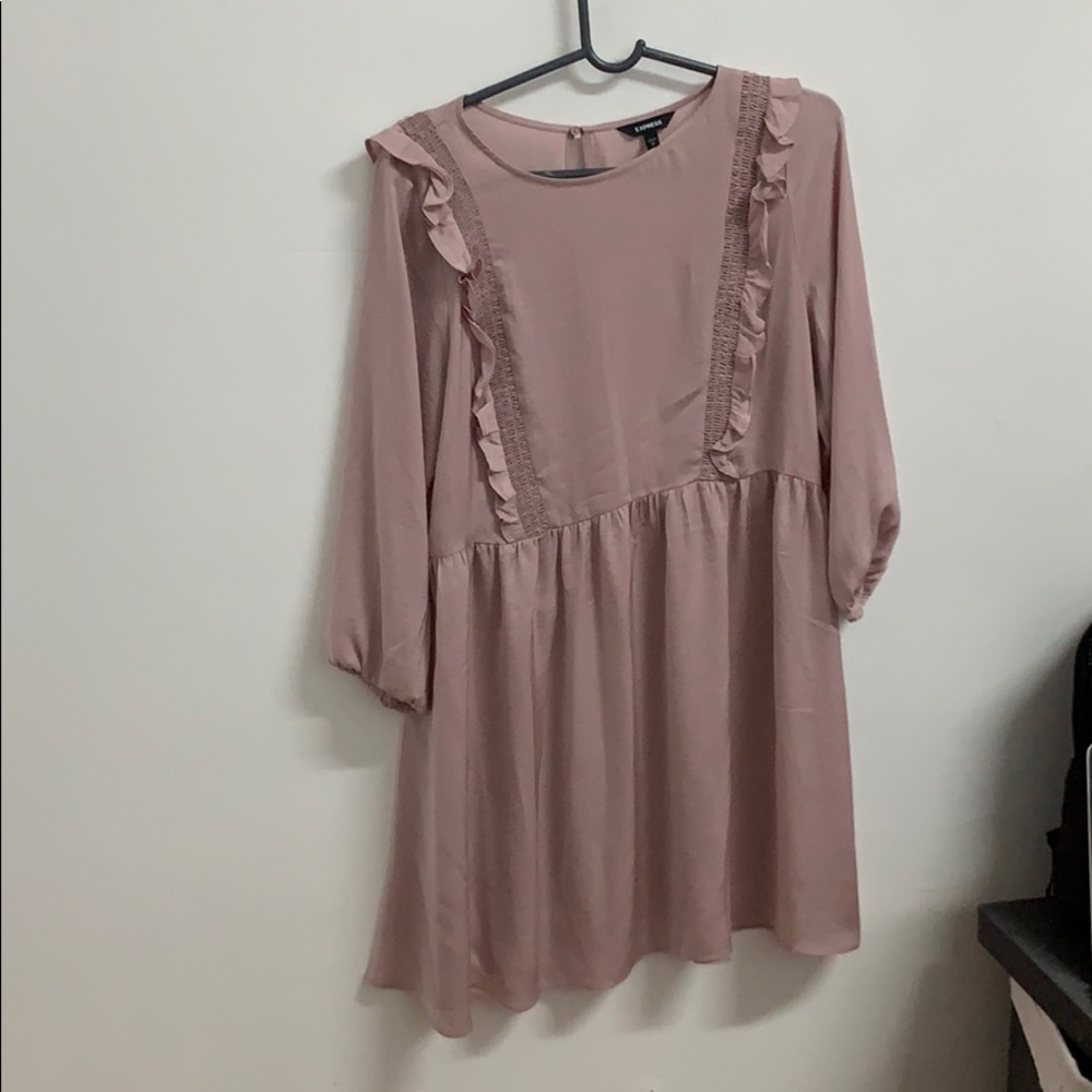 Silky loose mauve dress